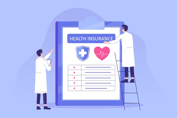 health insurance graphic image with doctors