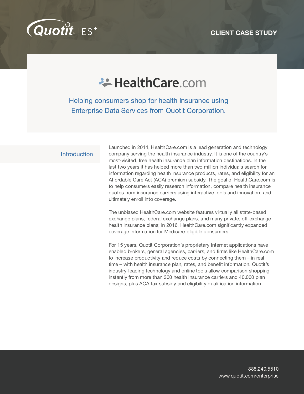 Download: Healthcare.com Case Study | Quotit